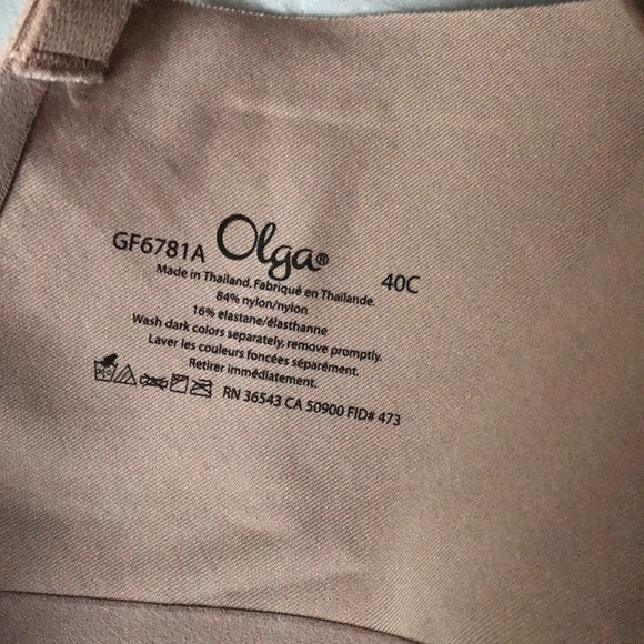 NWT Olga 212 No Side Effects Underwire Contour Bra Nude 40C - Picture 6 of 8